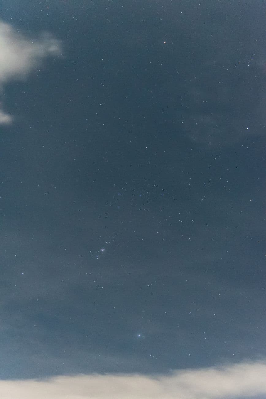 Clear night sky showcasing stars and constellations. Perfect for astronomy enthusiasts.