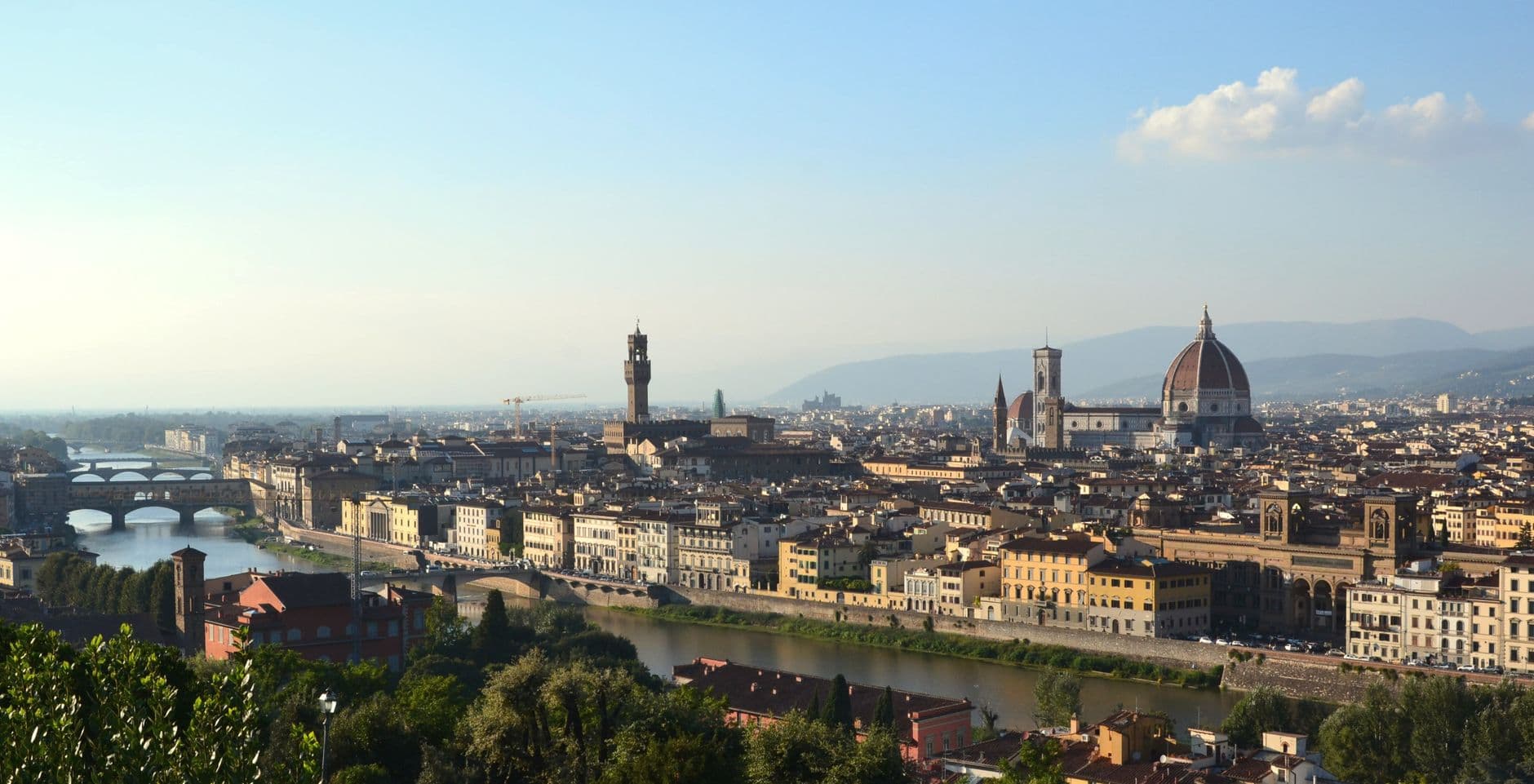 Explore the stunning skyline of Florence featuring the Florence Cathedral and surrounding